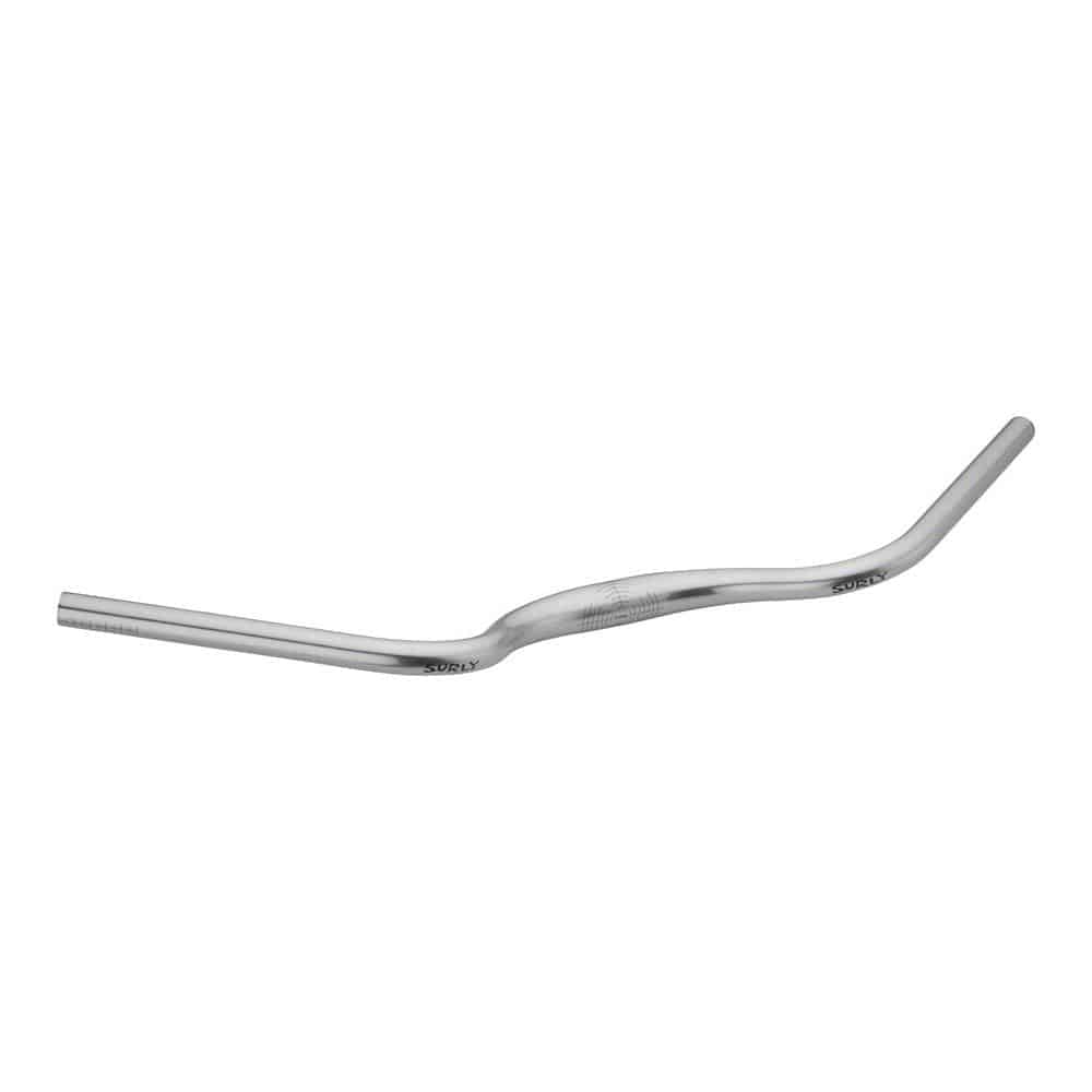 Surly Terminal Bar MTB handlebar with adjustable drop and rise, designed for cruiser and mountain biking, featuring ergonomic grip areas.