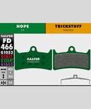 Galfer Pro Bike Disc Brake Pads for downhill and enduro racing, shown with metallic backing and brake pad material.