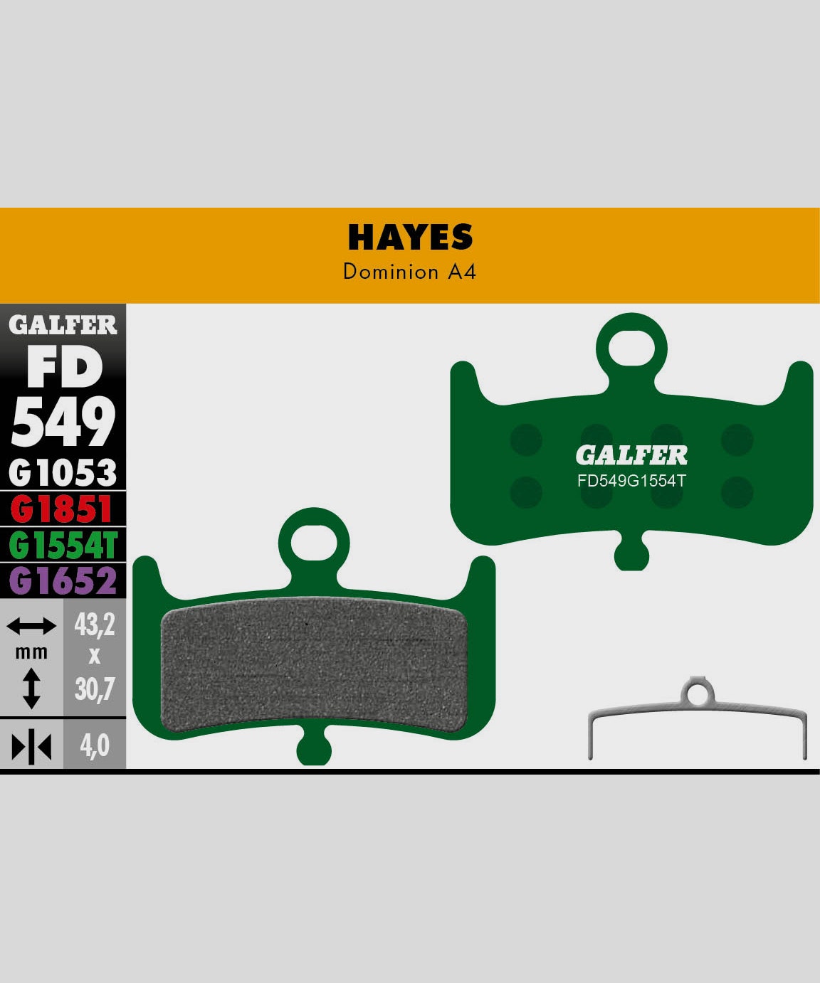 Galfer Pro Bike Disc Brake Pad