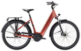 Trek District+ 4 Coaster lowstep electric hybrid bike for women with Bosch system, sleek frame and comfortable riding position