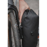 Topeak QR Fork Drybag 5.8L waterproof black bikepacking bag attached to bike fork for gear storage