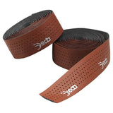 Deda Elementi leather look bike handlebar tape with comfortable grip and vibration absorption, shown with textured surface.