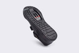 Crank Brothers Mallet BOA MTB shoes with Match Box sole for mountain biking, showing black and red cycling footwear on a trail.