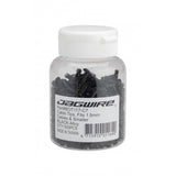 Jagwire brake and shift cable tips and accessories for bike frames, showing various components and spares for bike maintenance.