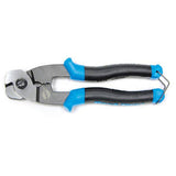 Park Tool CN-10 Pro cable and housing cutter with crimper and forming hole, ideal for bike workshop maintenance and cable installation.