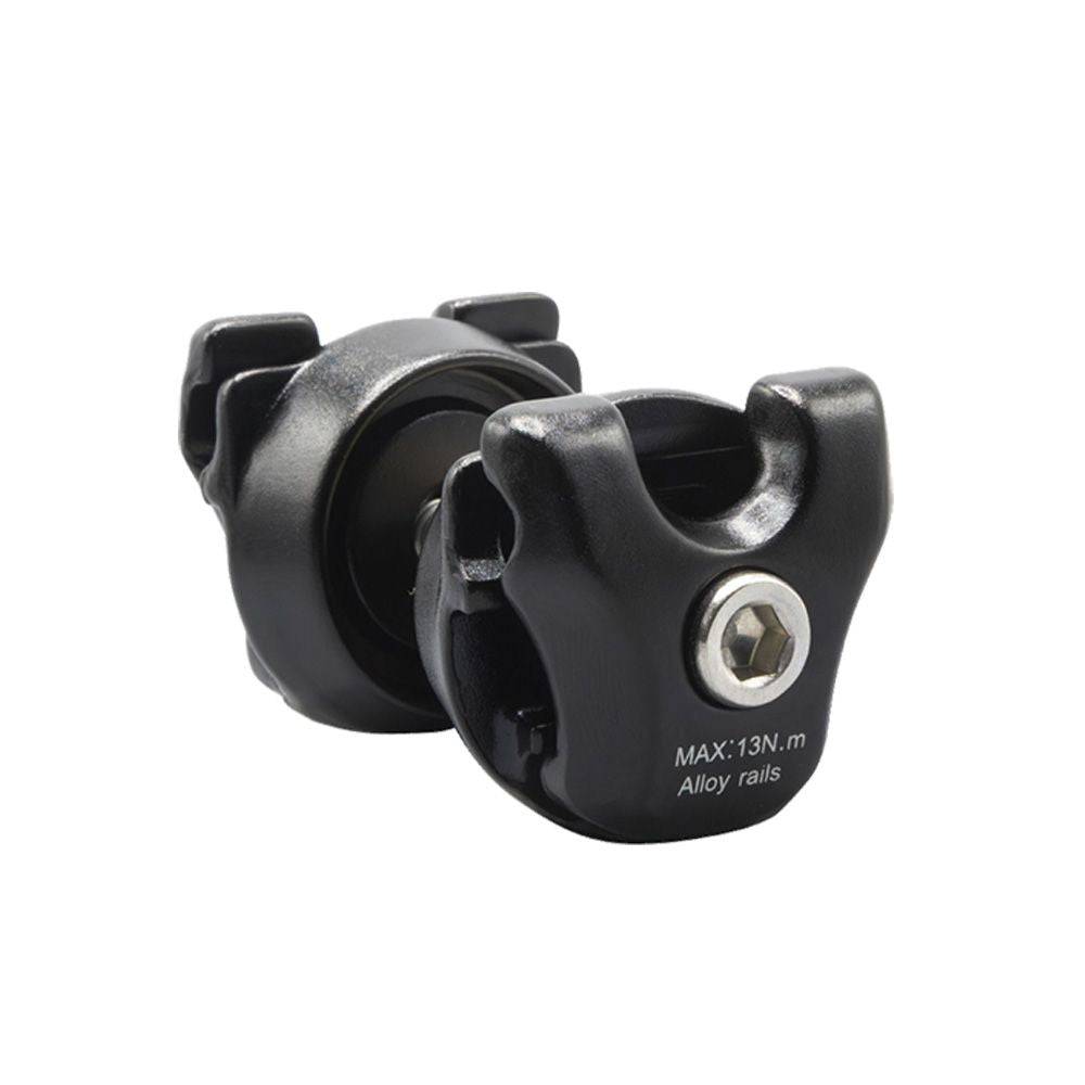 Basso Bikes saddle clamp adaptors for alloy and carbon rail saddles, compatible with Basso seatposts, shown with product in view.