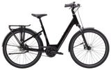 Trek District+ 2 Belt Lowstep Women's E-Hybrid Bike for urban commuting, featuring a step-through frame and sleek design.