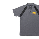 Fox women's moisture-wicking breathable polo shirt jersey, lightweight performance top, shown in a natural fabric and fit.