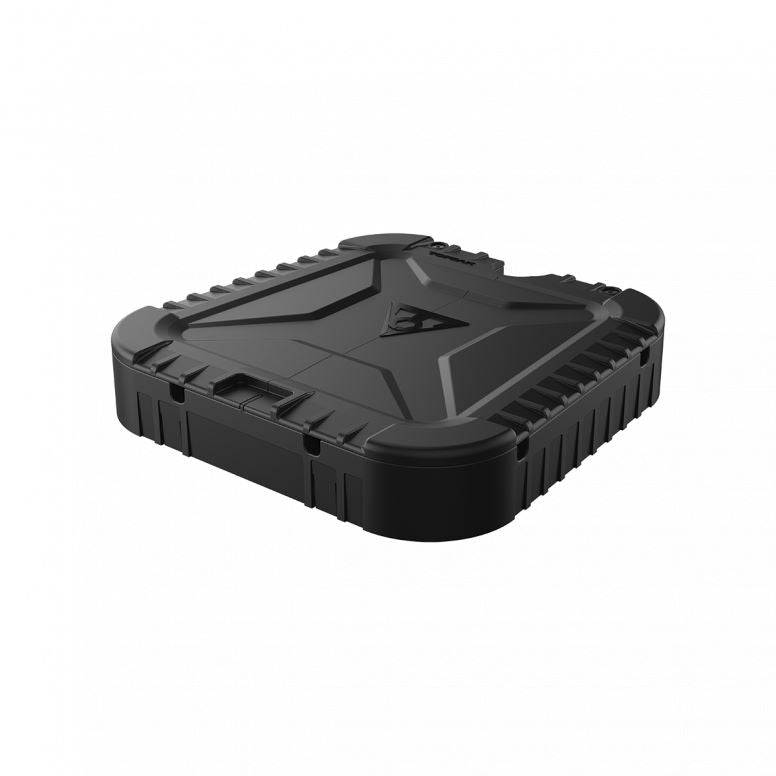 Topeak Tune-Up Box Black for e-bike cable and electronic shifter dock storage, workshop tool with organized compartments