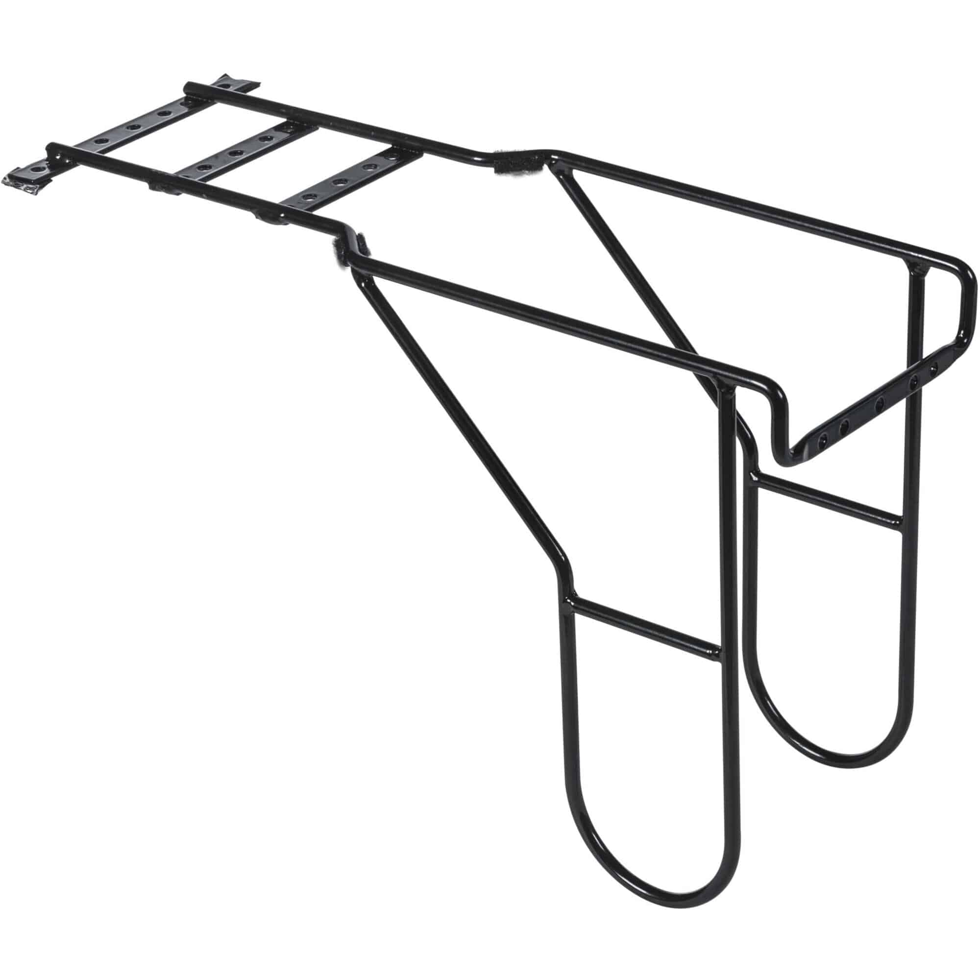 Basil Matt Black Basil Carrier Extender with side supports for double panniers and child seat, accessories for bike carriers