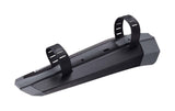 BBB BFD-18 MudCatcher XL mountain bike front fender, durable MTB mudguard attached to a bike wheel for mud and water protection.