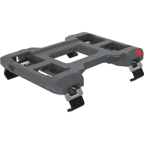 Urban Iki carrier mount for rear child seat, quick and secure bike attachment compatible with e-bikes, shown in the image.
