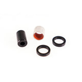 Set of four Fox shock mounting hardware pieces with 6mm width for rear shocks, compatible as spare components.