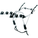 Thule 9103 ClipOn 3-bike rear carrier for hatchback vehicles with secure frame holders, shown mounted on a vehicle.