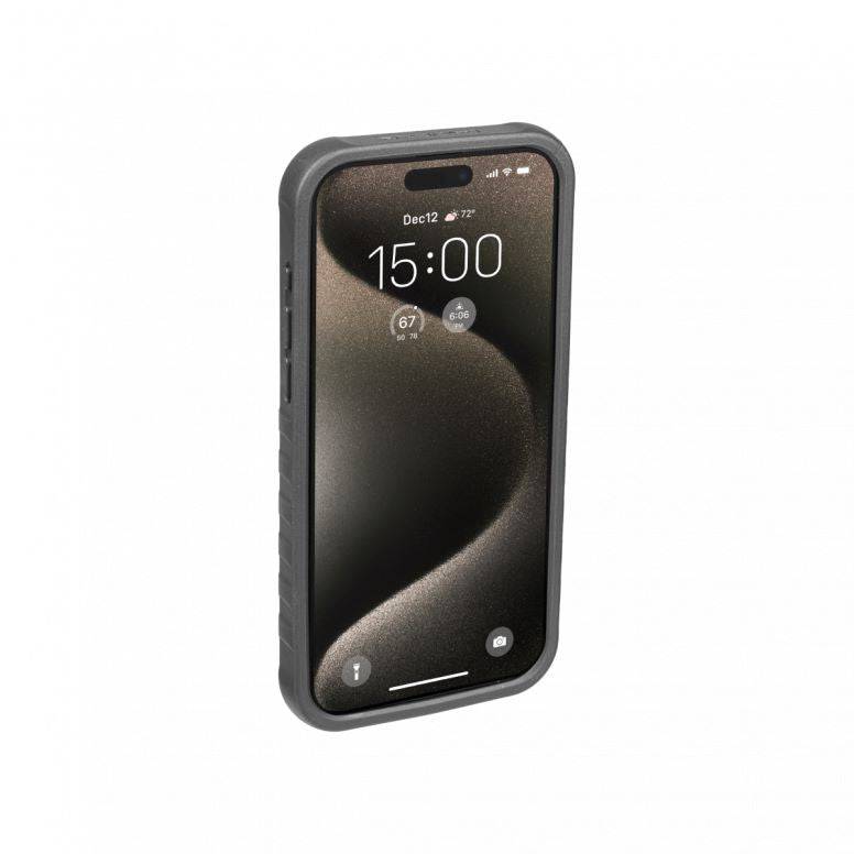 Topeak RideCase Black bike mount case for iPhone 15 PRO MAX with protective cover and adjustable mounting system.