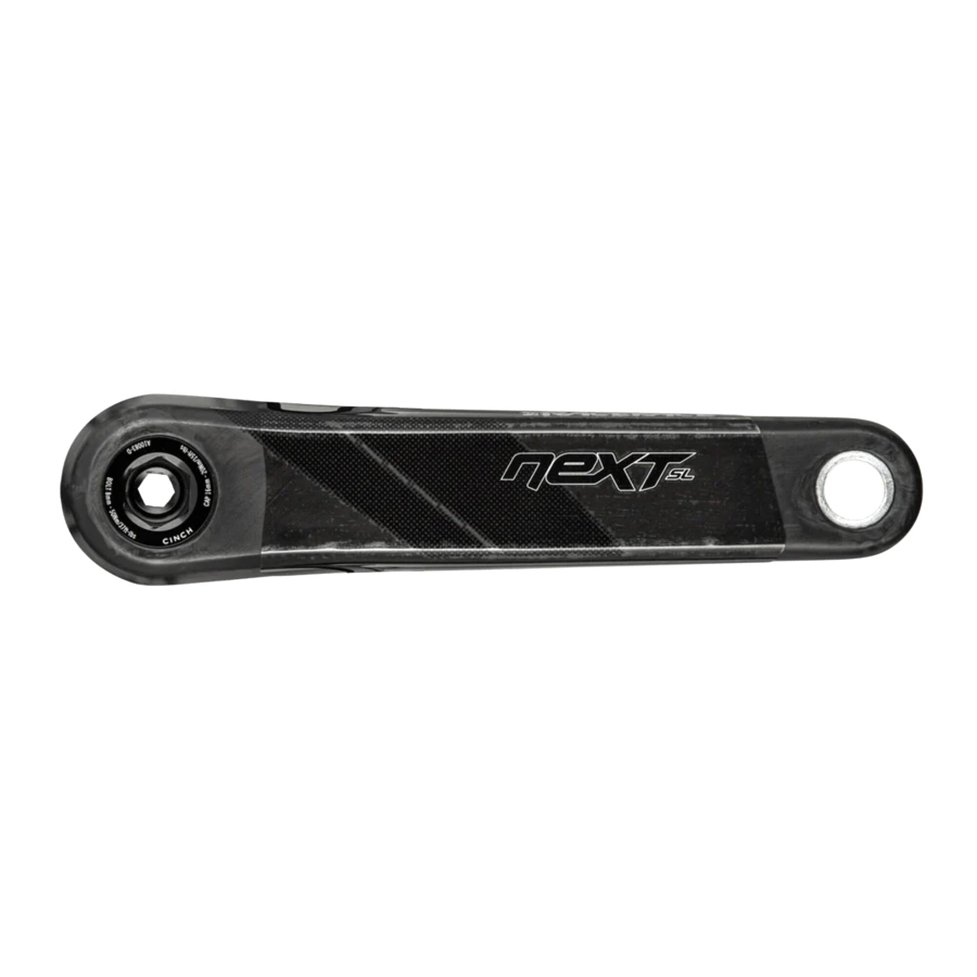 Race Face Next SL 136mm MTB crank arms, lightweight performance bike components, shown in close-up.