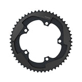 SRAM Red road bike chainring 53T 11-speed X-Glide black component with 130mm bolt circle and 2-pin design.