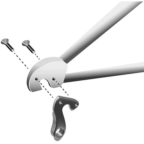M Part gear hanger for bikes, durable replacement bike component, compatible with various bike brands, shown in the image.