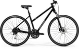 Merida Crossway 100 Women's Hybrid Bike with Shimano Alivio M2020 and disc brakes, designed for comfortable commuting.