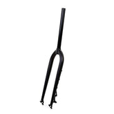 Light Blue Darwin MTB rigid mountain bike forks with 50mm offset, designed for trail control, featuring a light blue finish.