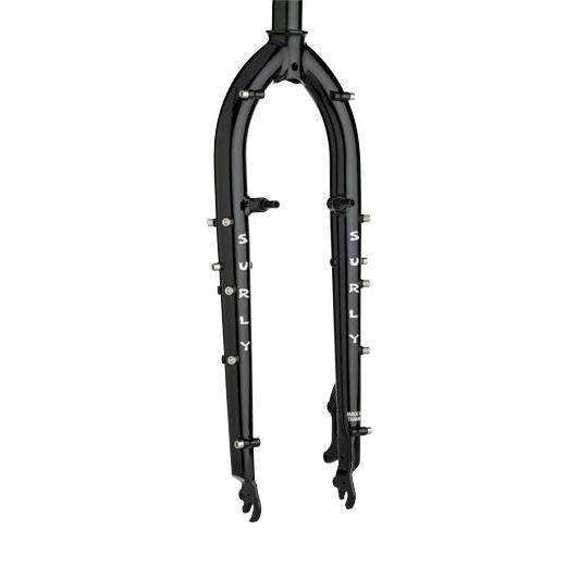 Surly Ogre 29-inch MTB disc fork with bottle mounts, suitable for 29 and 27.5-inch tires, mountain bike components.