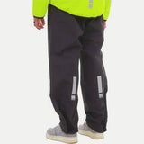 Unisex waterproof reflective overtrousers from HUMP with adjustable fit, designed for outdoor activities and visibility.