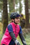 Madison Flux 2L women's waterproof cycling gilet with reflective inserts, lightweight and packable for outdoor riding.