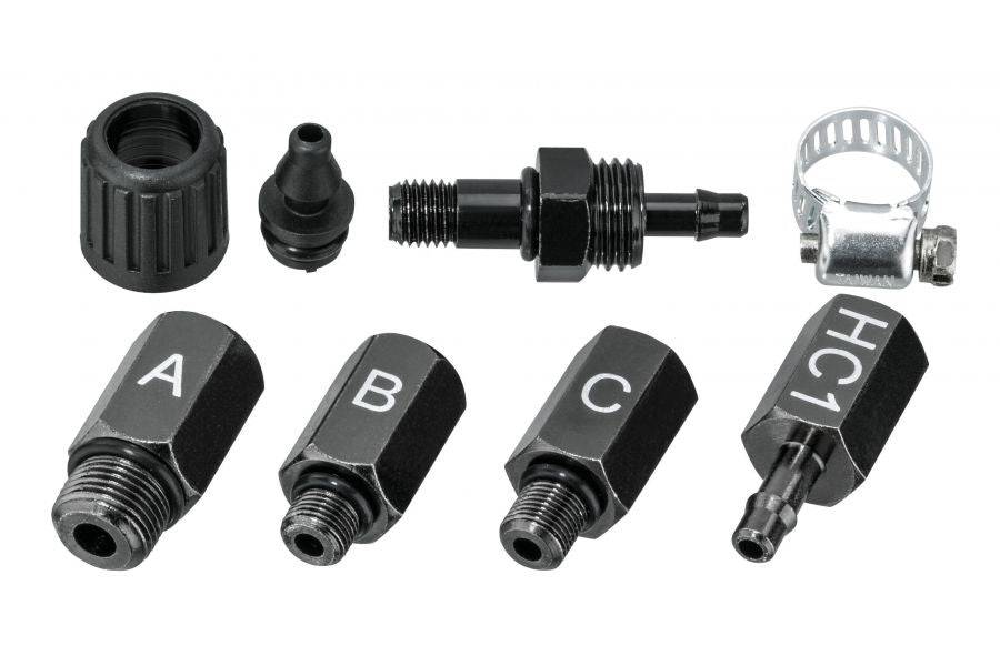 Topeak Rebuild Kit for DX Heads in black, pump repair and inflation replacement accessories, designed for easy maintenance.