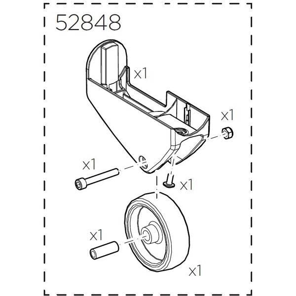 Thule 52848 Transport wheel EasyFold XT Left | Swinnerton Cycles