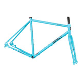 Surly Preamble blue road and gravel bike frameset with disc brake mounts, lightweight aluminum construction, and sleek design.
