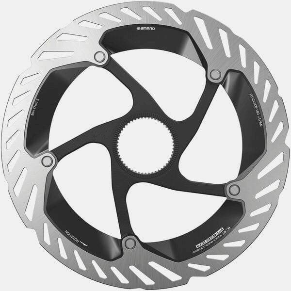Shimano STEPS RT-CL900 Ice Tech FREEZA 180mm rotor with internal magnet lockring for bike braking components.
