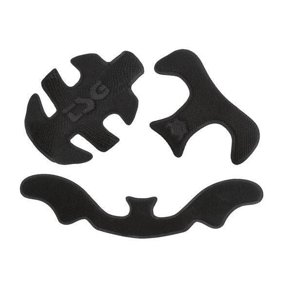 TSG Kraken helmet comfort pads replacement spares showing padded interior and attached straps for motorcycle or protective helmet.