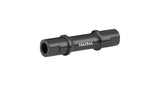 Trek Session 29 2022 silver notched rocker pivot axle for suspension upgrade, shown in the image.