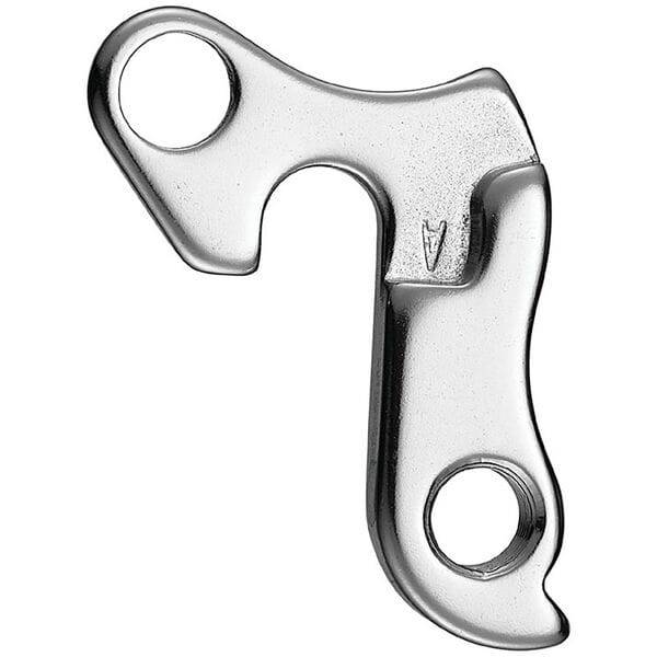 Durable M Part gear hanger for bikes, compatible with various brands, shown as a replacement component on a bicycle.