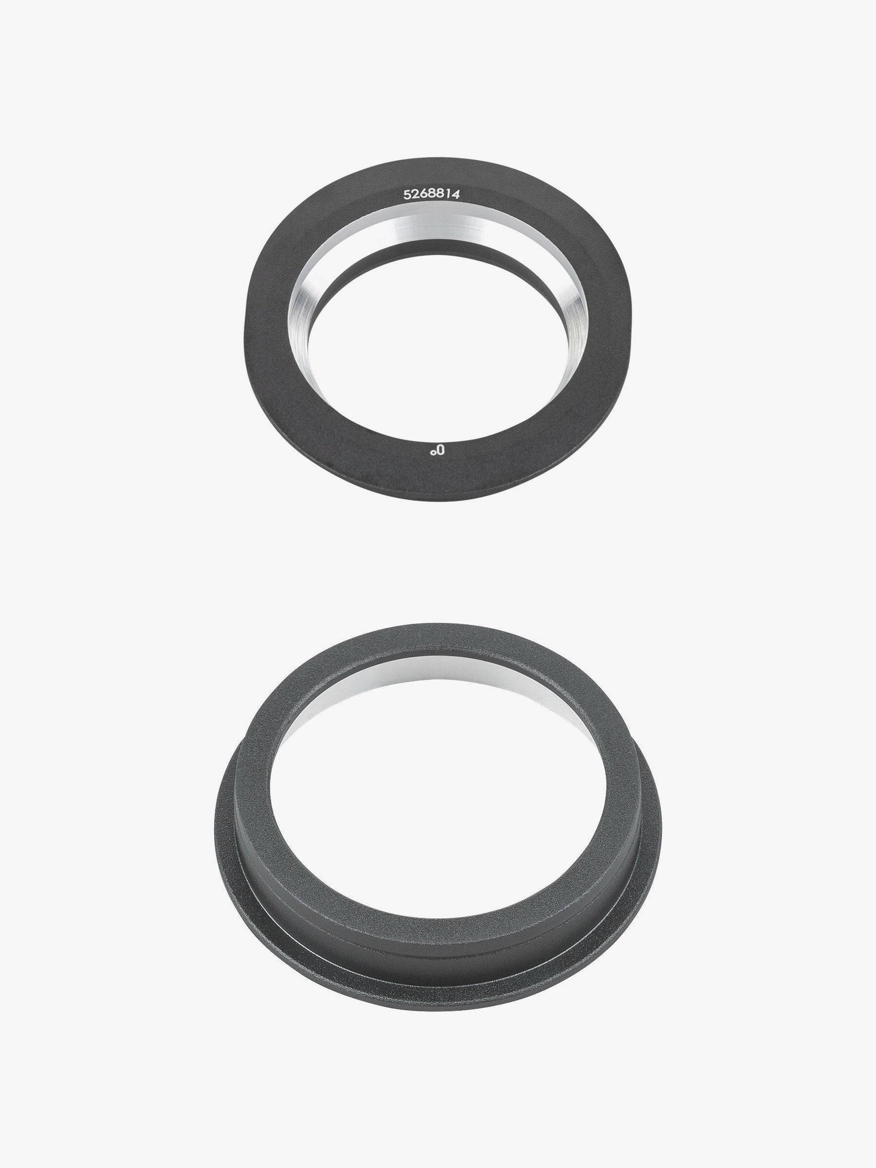 Trek Fuel EX 2023 black fixed angle headset cups with 0-degree alignment, replacement bicycle components.