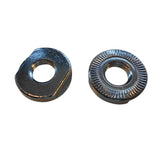 Dia-Compe track hub locknuts for M9 front and M10 rear spares, bicycle components for secure track hub installation.