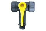 Topeak Twinhead pump head for JB mountain bike pumps, compatible with Presta and Schrader valves, black and yellow color.
