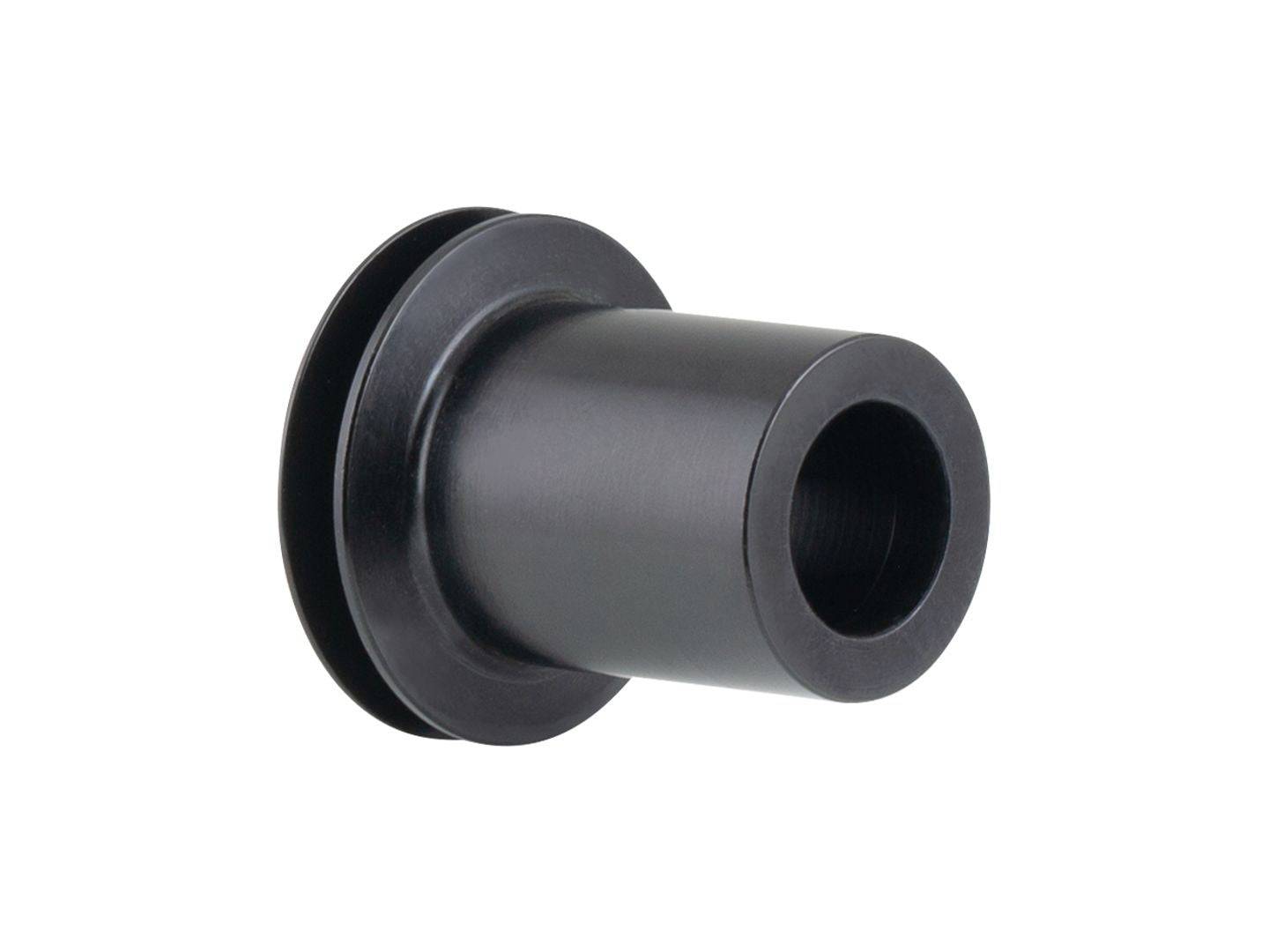 Black Bontrager DT240 12mm non-drive axle end cap for 142/148mm hubs, used on front and rear bike wheels.