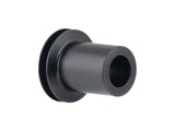 Black Bontrager DT240 12mm non-drive axle end cap for 142/148mm hubs, used on front and rear bike wheels.