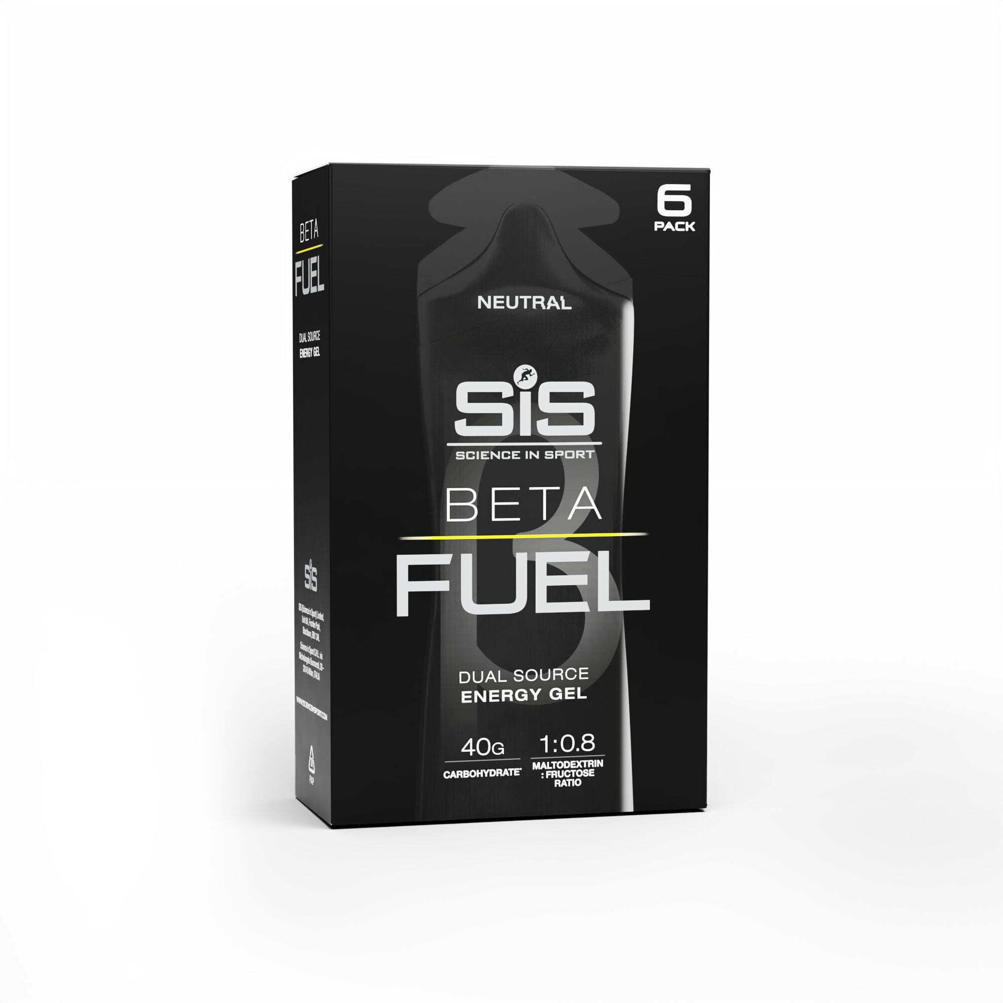 Science In Sport Beta Fuel Energy Gel isotonic endurance carbs, 6-pack, portable sports nutrition accessory for athletes.