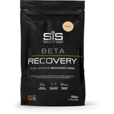 Science In Sport Beta Recovery Drink Powder for endurance and muscle repair, shown in a close-up of the product packaging.