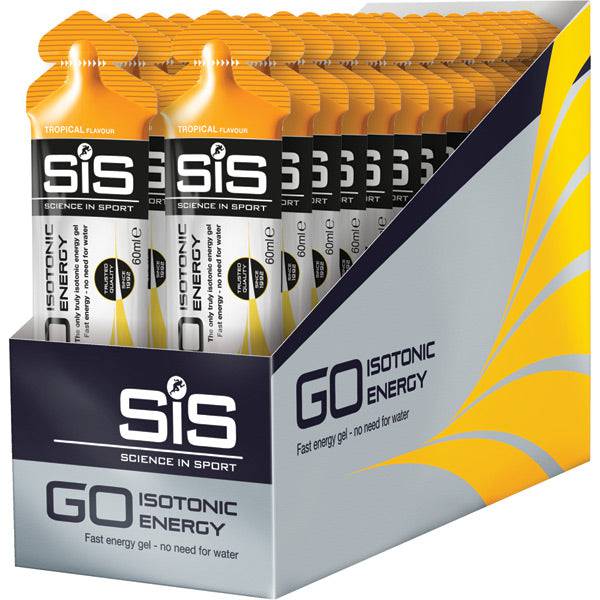 Science In Sport GO Isotonic Energy Gel, fast carb fuel for endurance athletes, shown in a convenient gel packet.