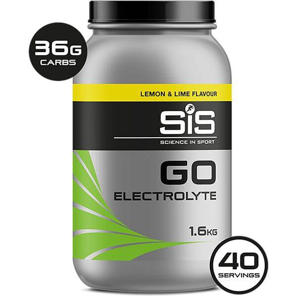 Science In Sport GO electrolyte drink powder for energy and hydration, shown in a resealable pouch.