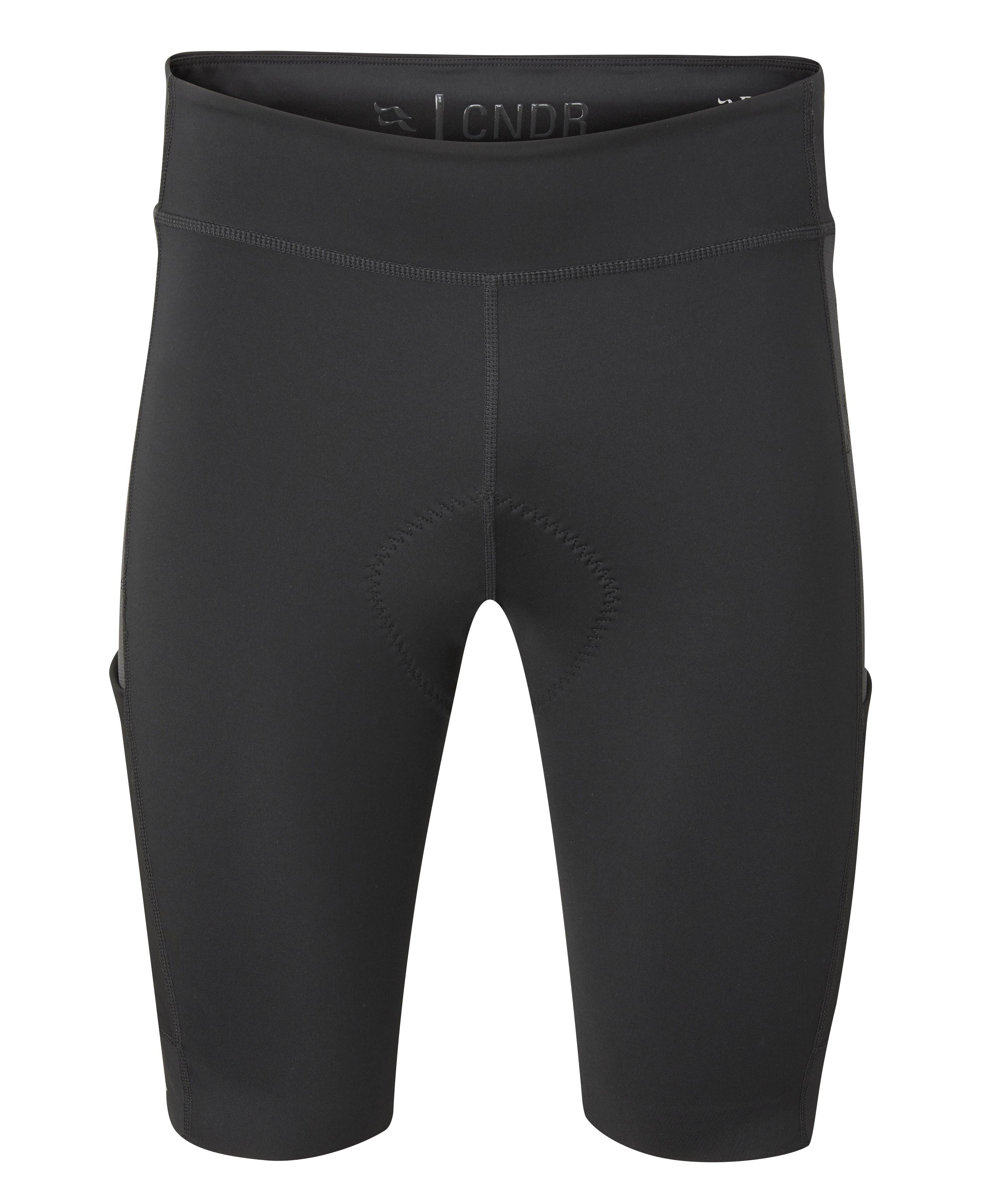 Rab Cinder cargo shorts for cycling and outdoor activities, featuring secure fit and durable design, shown on a model outdoors.