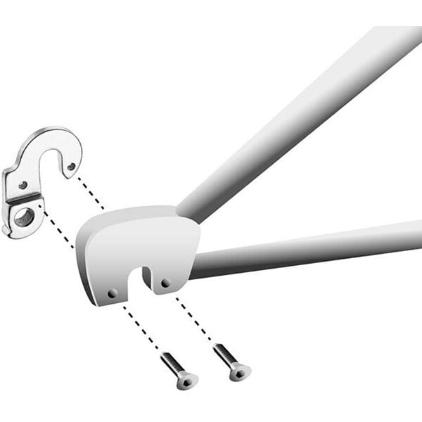 M Part gear hanger for bikes, durable replacement component, designed for various bike brands, shown in close-up view.