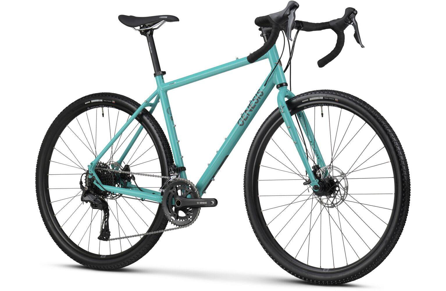 Genesis CDA 20 gravel bike with drop bars, 700c wheels, suitable for mixed terrain and commuting, shown in detail.