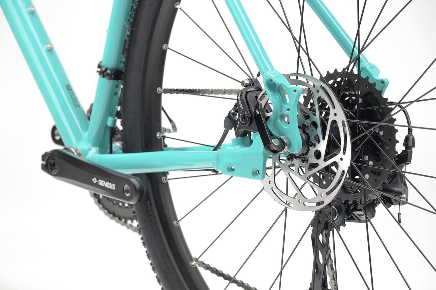 Genesis CDA 20 gravel bike with 700c wheels and drop bars, designed for mixed terrain and commuting.