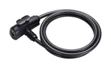 BBB BBL-61 QuickSafe coiled bike cable lock with 2 keys, 8x1500mm length, designed for secure bicycle locking accessories.