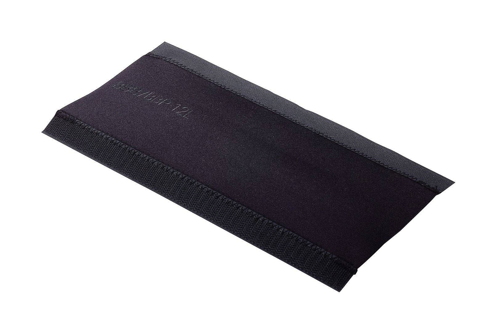 BBB StayGuard bike chainstay protector with anti-slip velcro strap, protecting bike frame from scratches and damage.