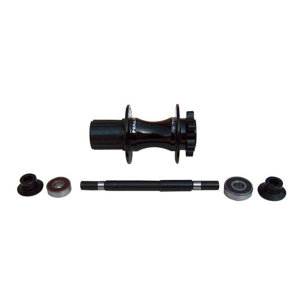 Halo Spin Doctor rear axle kit with CNC Cr-Mo hub, 135mm old school length, hollow type bicycle component.